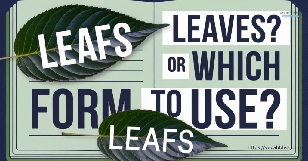 Leafs or Leaves Which Form to Use