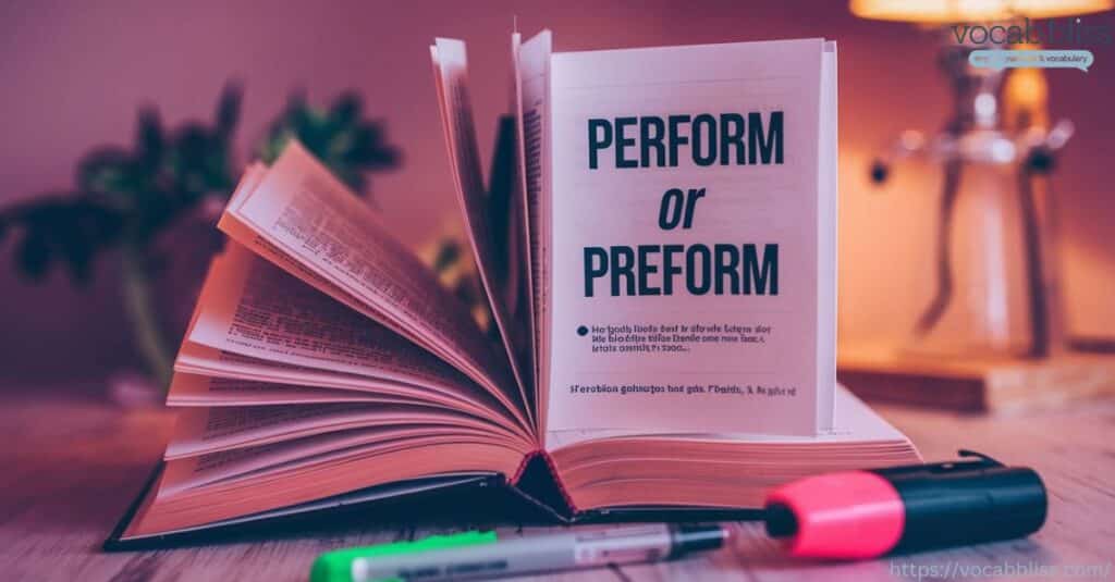 Perform Or Preform book