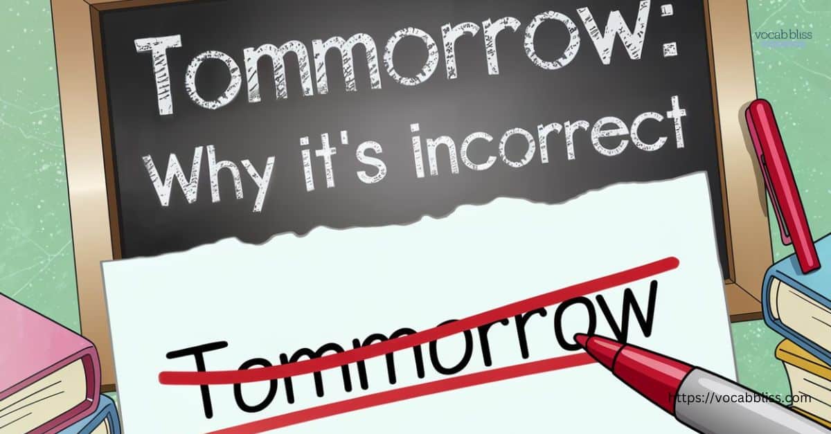 tomorrow why its incorrect Tomorrow or Tommorrow