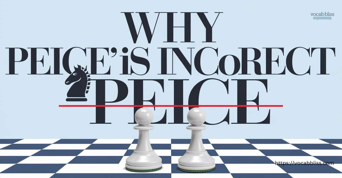 why piece is incorrect