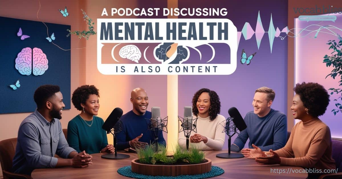 A podcast discussing mental health is also content