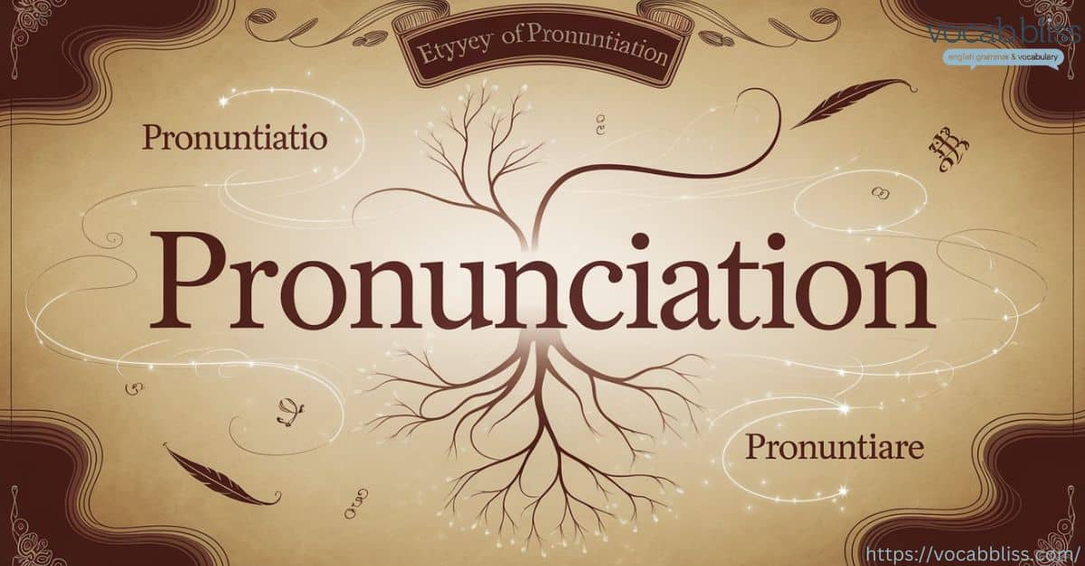 Etymology of Pronunciation