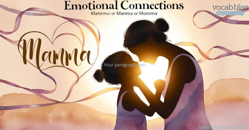 Momma or Mama emotional connection