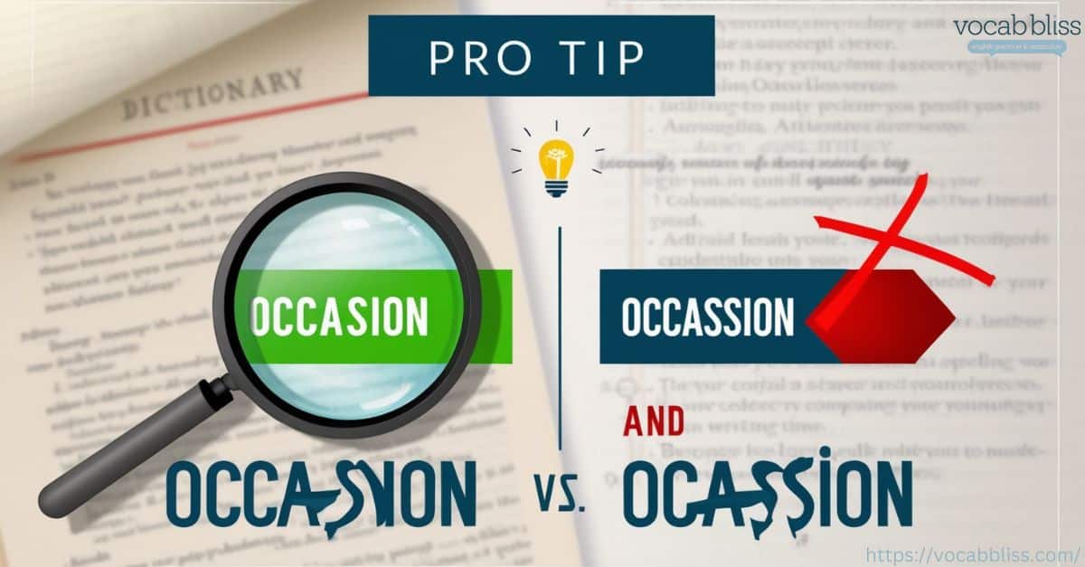 Occasion or Ocassion pro tip