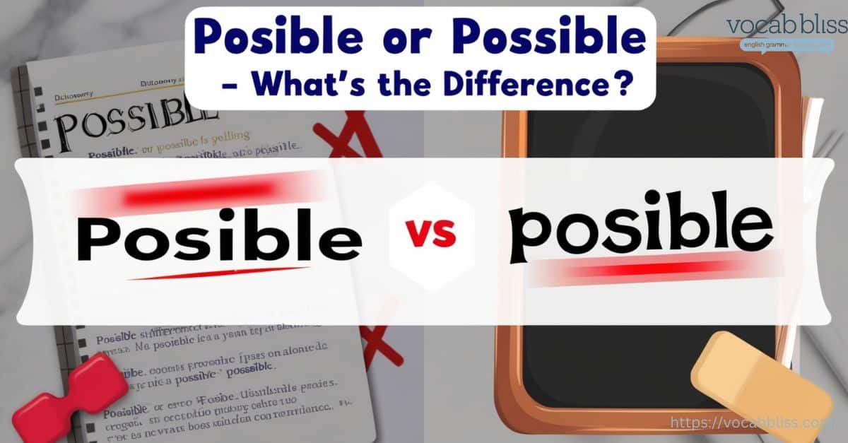 Posible Or Possible What’s the Difference