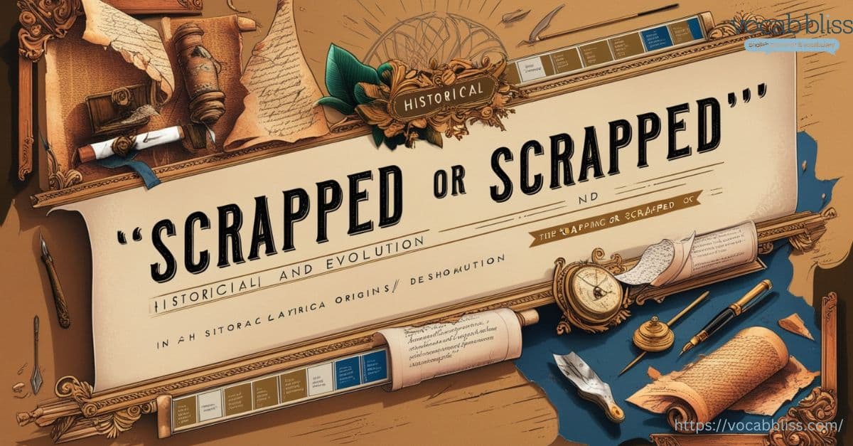 Scraped vs Scrapped