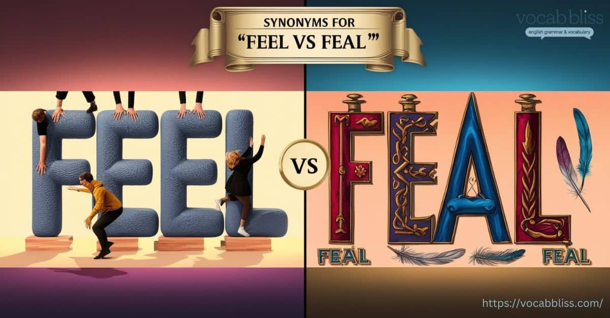 Synonyms for “feel vs feal”