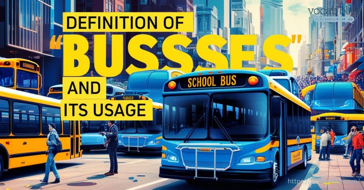 Definition of Buses and Its Usage