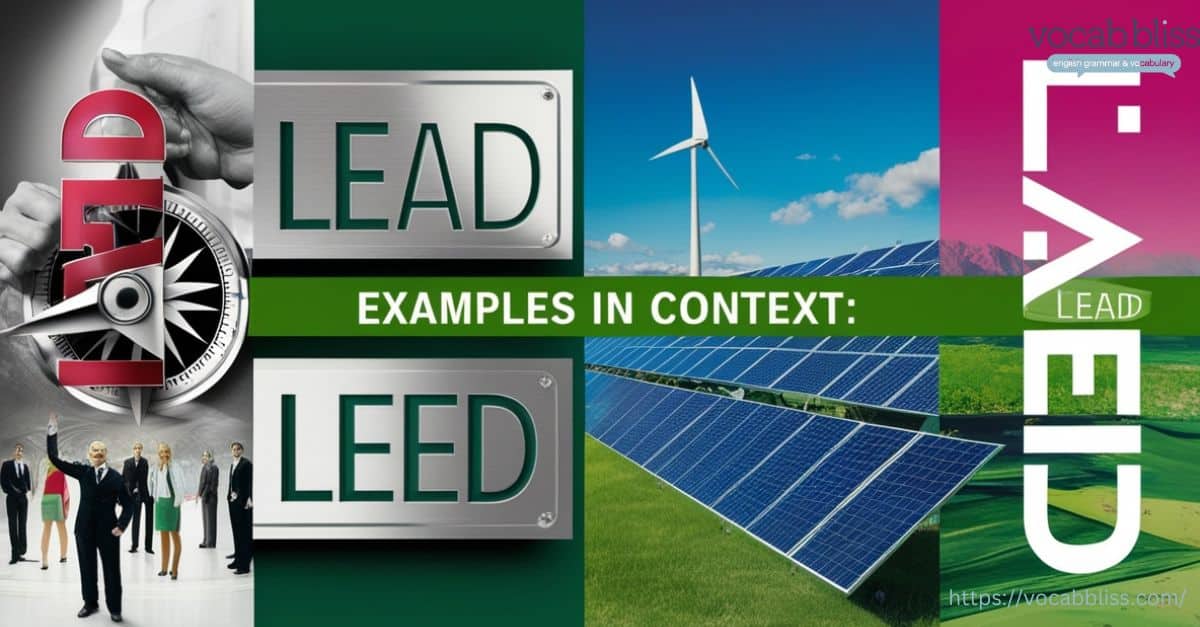 Examples in Context lead vs leed