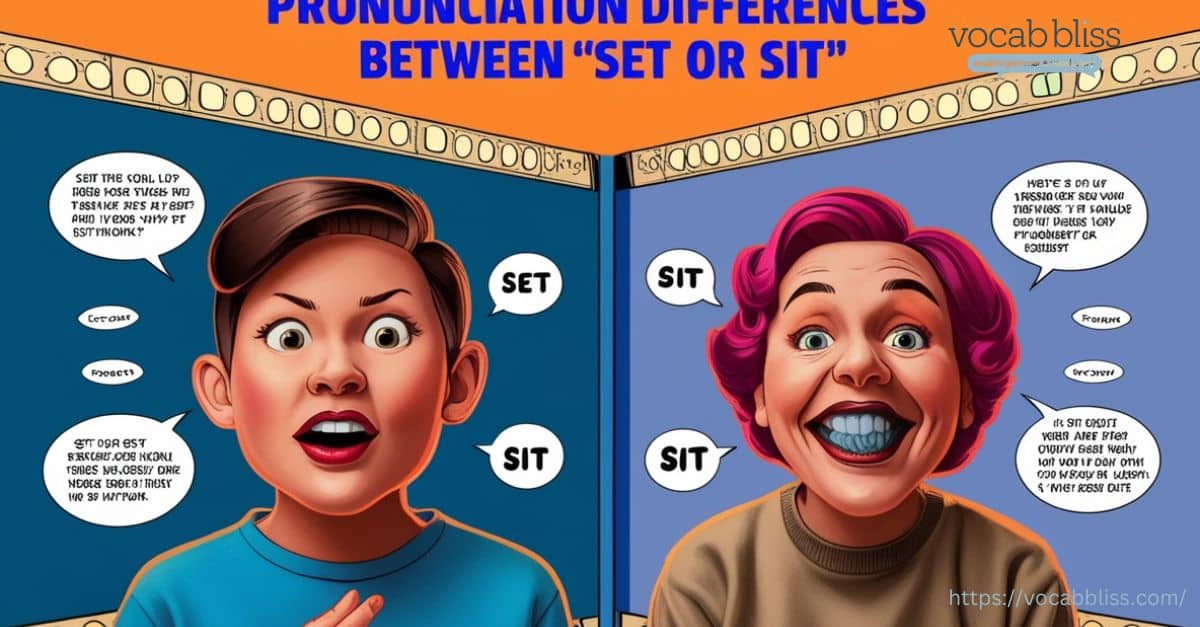 Pronunciation Differences Between set or sit