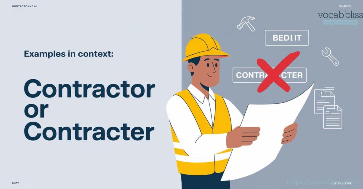 Examples in Context contractor or contracter