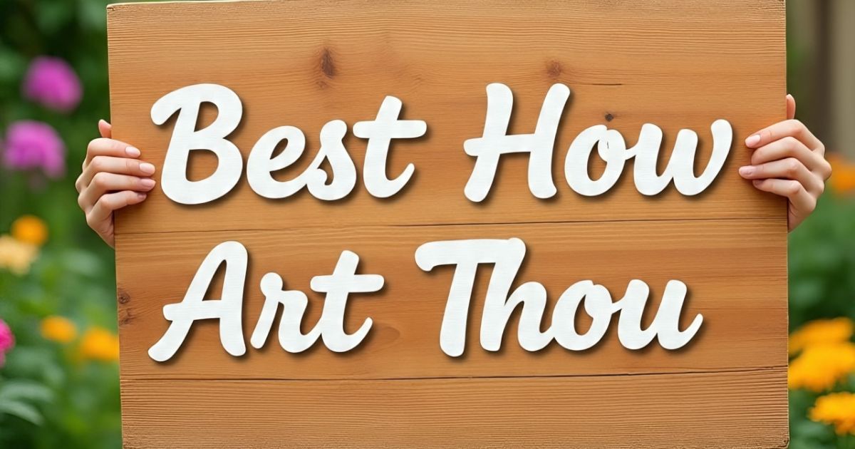 Best How Art Thou Responses